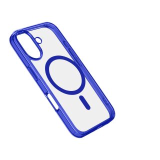 Cellularline Iconic Mag - Iphone 16 Custodia Trasparente con Bordi Colorati Compatibile con Ecosistema Magsafe