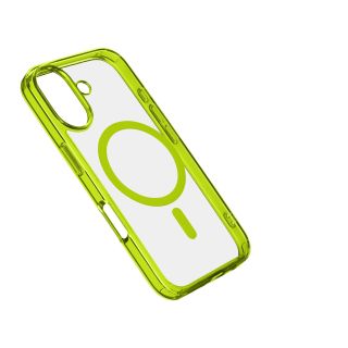 Cellularline Iconic Mag - Iphone 16 Custodia Trasparente con Bordi Colorati Compatibile con Ecosistema Magsafe