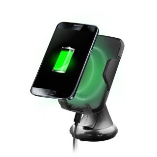 Sbs Supporto Auto per Telefono con Ricarica Rapida Wireless e Ventosa