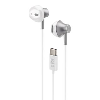 Sbs Teeartycmetw Cuffia e Auricolare Cablato In-ear Musica e Chiamate Usb Tipo-c Bianco