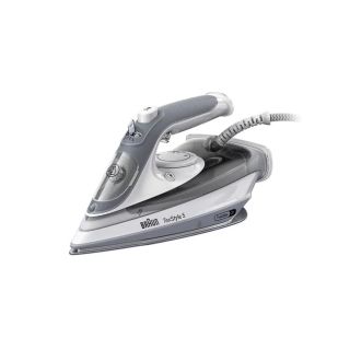 Braun Texstyle 5 Si 5078 Gy Ferro da Stiro a Secco e a Vapore Eloxalplus Soleplate 2800 W Grigio, Bianco