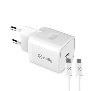 Celly Tc1c20wtypecwh Caricabatterie per Dispositivi Mobili Universale Bianco Ac Interno