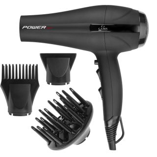 Ga.ma Phon Power Ion: 2200 W, Tecnologia Ioni, Ideale per Tutti I Tipi di Styling, Motore Ac a Lunga Durata, Componenti in Ceramica per Protezione dei Capelli, 6 Combinazioni di Temperatura, 2 Velocità, Incluse 2 Bocchette e 1 Diffusore