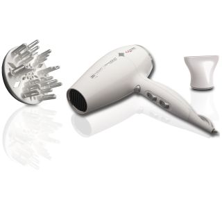 Ga.ma Phon Diamond Ceramic: 2300 W, Tecnologia Agli Ioni, Anti Effetto Crespo, Componenti Interni in Ceramica Ideale Capelli Danneggiati, Motore Dc Leggero e Silenzioso, 6 Combinazioni di Temperature e Velocità, Inclusa 1 Bocchetta e 1 Diffusore