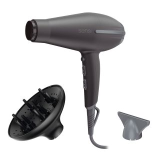 Ga.ma Phon Tempo 5d Sensi Nero: 2200 W, Rivestimenti in Ceramica per un Effetto Delicato, Anti Crespo, Tecnologia Ioni e Ozono, per Capelli Sani e Luminosi,motore Ac a Lunga Durata, 6 Combinazioni di Temperatura e Velocità, Pulsante Aria Fredda, 1 Bocchet