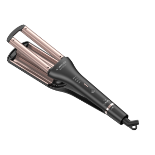 Ga.ma X-waves Keration, Ideale per Creare Beach Waves, Massima Protezione Cheratina Capelli, Tecnologia Micro Glitt, Anti Crespo, per Capelli Forti e Luminosi, Temperatura Regolabile, Riscaldamento Istantaneo, Display Led, Cavo Lungo 3 Metri