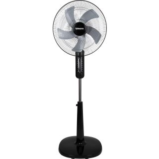 Termozeta Ventilatore a Piantana 125cm con Timer e Telecomando 5 Pale Nero/cromo/grigio