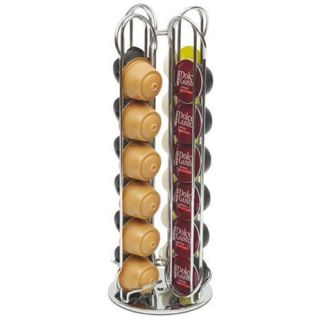 Macom Contenitore per Capsule di Caffè "dolce Gusto, Base Girevole" Acciaio Argento