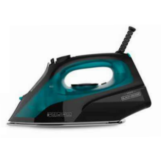 Black & Decker Bxir2403e Ferro da Stiro a Secco e a Vapore Piastra in Ceramica 2400 W Nero, Verde