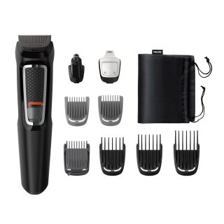 Philips Multigroom Series 3000 Rasoio Rifinitore All-in-one 9 in 1 con 9 Accessori per Barba, Capelli e Naso Mg3740/15