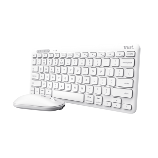 Trust Lyra Tastiera Mouse Incluso Universale Rf Senza Fili + Bluetooth Qwerty Italiano Bianco