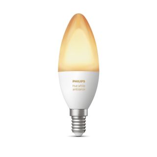 Philips Hue White Ambiance Lampadina Singola E14, Luce Bianca da Calda a Fredda
