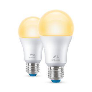 Wiz Lampadina Smart Dimmerabile Luce Bianca Calda Attaccoe27 60w Goccia 2pezzi