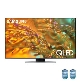 Samsung Q80d Tv Qled 4k 50” Qe50q80datxzt Smart Tv Wi-fi Eclipse Silver 2024, Processore Nq4 Ai Gen2, 4k Ai Upscaling, Simple Chamfer Design, Dolby Atmos