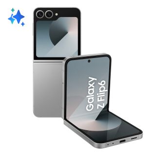 Samsung Galaxy Z Flip6 Smartphone Ai, 256gb, Ram 12gb, Display 3,4" Samoled/6,7" Dynamic Amoled 2x, Silver Shadow