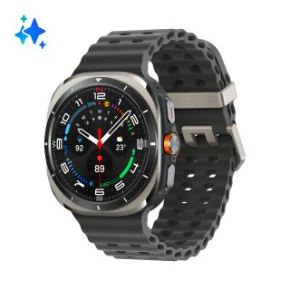 Samsung Galaxy Watch Ultra Smartwatch Galaxy Ai, Resistenza Estrema, Batteria a Lunga Durata, Sirena di Emergenza, Lte, Cassa in Titanio di Grado Aerospaziale 47mm Titanium Silver