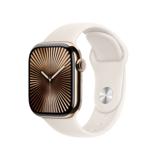 Apple Watch Series 10 Serie 10 Gps + Cellular 42mm Cassa in Titanio Color Oro con Galassia Sport Band - S/m