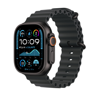 Apple Watch Ultra 2 Gps + Cellular 49mm Cassa Titanio Nero con Nero Ocean Band