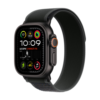 Apple Watch Ultra 2 Gps + Cellular 49mm Cassa Titanio Nero con Nero Trail Loop - S/m