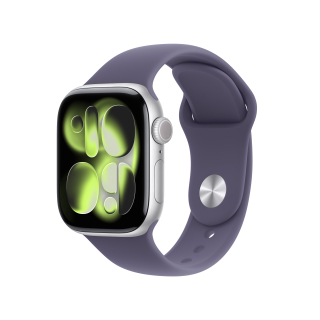 Apple Watch Series 11 Gps 42mm Cassa Alluminio Argento con Sport Band Viola Nebbia - S/m