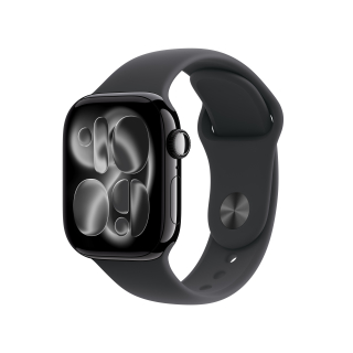 Apple Watch Series 11 Gps 42mm Cassa Alluminio Jet Black con Sport Band Nero - S/m