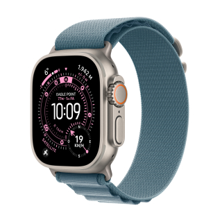 Apple Watch Ultra 3 Gps + Cellular 49mm Cassa Titanio con Alpine Loop Blu Chiaro - Medium