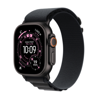 Apple Watch Ultra 3 Gps + Cellular 49mm Cassa Titanio Nero con Alpine Loop Nero- Large