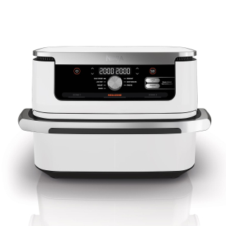 Ninja Af500euwh Friggitrice Doppia 10,4 L Indipendente 2470 W Friggitrice Ad Aria Calda Argento, Bianco