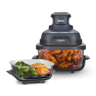 Ninja Crispi Singolo 3,8 L 1700 W Friggitrice Ad Aria Calda Blu, Grigio, Trasparente