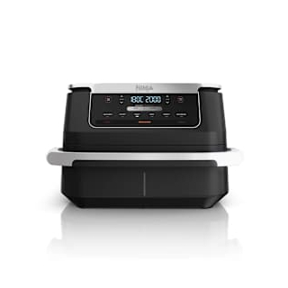 Ninja Af550eu Friggitrice Doppia 6,6 L Indipendente 2470 W Friggitrice Ad Aria Calda Nero, Argento