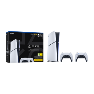 Sony Playstation 5 Slim Digital Mit 2 Ctrl 825 Gb Wi-fi Nero, Bianco