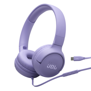 Jbl Tune Cuffie Ad Archetto Supra-aurali con Cavo e Comando/microfono a 3 Pulsanti, Connettore Usb Type-c, Driver: 32mm, Certificazione Hi-res Audio, 3 Eq Selezionabili, Cavo Piatto, Ripiegabili