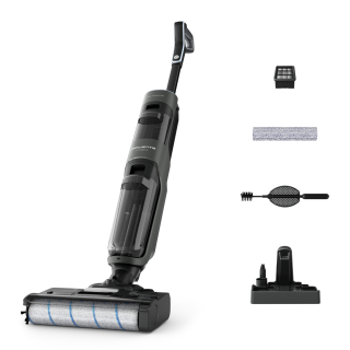 Rowenta X-clean 4 , Lavapavimenti Senza Fili con Auto-propulsione e Rilevazione Automatica dello Sporco, Doppio Serbatoio e Sistema di Autopulizia, Autonomia 50' per Tutti I Tipi di Pavimenti, Gz5035