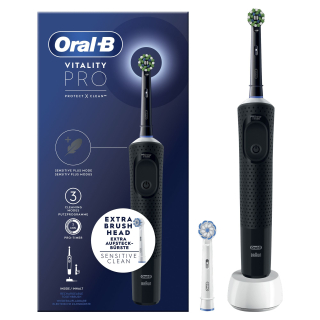 Oral-b Vitality Spazzolino Elettrico Ricaricabile Pro Nero, 2 Testine