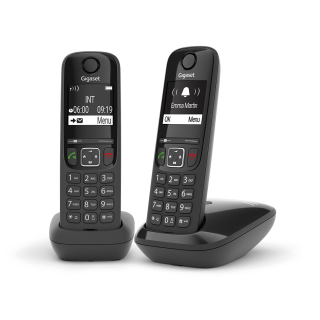 Gigaset As690 Duo Telefono Analogico/dect Identificatore di Chiamata Nero