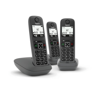 Gigaset As490 Trio Telefono Analogico/dect Identificatore di Chiamata Nero