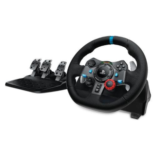 Logitech G Logitech G29 Driving Force Racing Wheel Volante da Corsa, Pedali Regolabili, Ritorno di Forza Reale, Comandi Cambio in Acciaio Inossidabile, Volante in Pelle, Presa Eu, per Ps5, Ps4, Pc, Mac - Nero