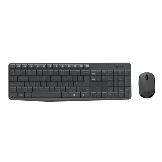 Logitech Mk235 Combo Tastiera e Mouse Wireless per Windows, Ricevitore Unifying Usb 2,4 Ghz Wireless, 15 Tasti Fn, Lunga Durata della Batteria, Compatibile con Pc, Laptop