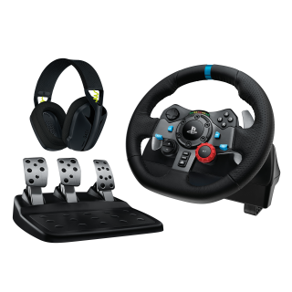 Logitech G G29 Driving Force, Kit Volante Pedaliera e Cuffie, Playstation®5, Playstation®4 e Pc