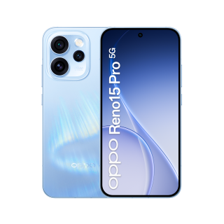 Oppo Reno15 Pro 5g Ai Smartphone, Tripla Fotocamera 200+50+50mp, Selfie 50mp, Display 6.32” 120hz Amoled Fhd+, 6200mah, Ram 12gb(esp4gb/8gb/12gb)+rom 512gb [versione Italia], Aurora Blue