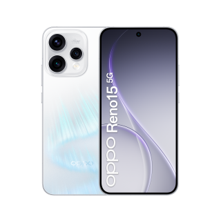 Oppo Reno15 5g Ai Smartphone, Tripla Fotocamera 50+50+8mp, Selfie 50mp, Display 6.59” 120hz Amoled Fhd+, 6500mah, Ram 8gb(esp2gb/4gb/8gb)+rom 512gb [versione Italia], Aurora White