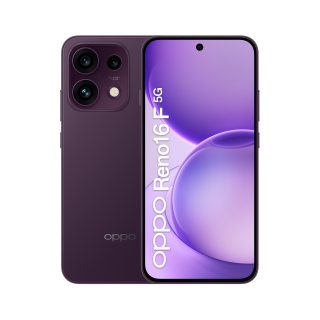 Oppo Reno16 F 5g Ai Smartphone, Tripla Fotocamera 50+8+50mp, Selfie 50mp, Display 6.57” 120hz Amoled Fhd+, 6500mah, Ram 8gb(esp2gb/4gb/8gb)+rom 256gb [versione Italia], Purple Black