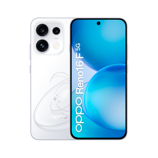 Oppo Reno16 F 5g Ai Smartphone, Tripla Fotocamera 50+8+50mp, Selfie 50mp, Display 6.57” 120hz Amoled Fhd+, 6500mah, Ram 8gb(esp2gb/4gb/8gb)+rom 256gb [versione Italia], Pop White