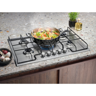 Electrolux Egs7534x Piano Cottura a Gas Serie 300 Slim Line 75cm