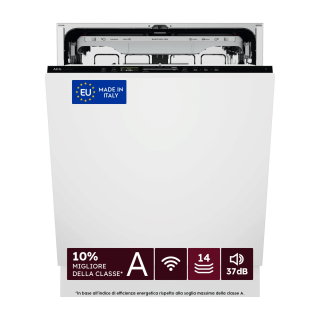 Aeg Lavastoviglie Incasso 60 Cm - Int. Totale 14 Coperti Classe A-10% 37 Dba Made in Italy Gi9210x2tf