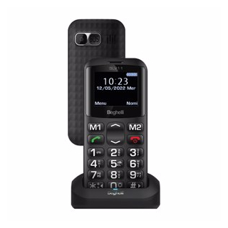 Beghelli Slv11 4,5 Cm (1.77") 71 G Nero Telefono per Anziani