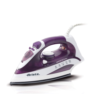 Ariete 6235 Steam Iron - Ferro da Stiro con Piastra in Ceramica - Vapore 25 Gr/min - Colpo Vapore 140 Gr/min - Vapore Verticale - 2000 Watt