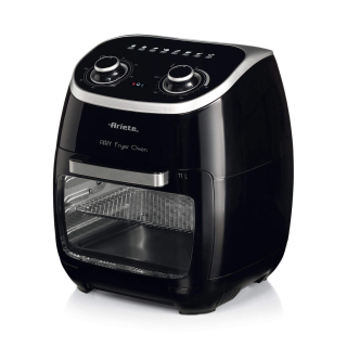 Ariete 4619 Airy Fryer Oven - Friggitrice Ad Aria e Forno Elettrico con Girarrosto - Cestello Rotante - Essiccatore - 2000 Watt - 11 Litri - Nero