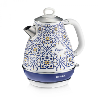 Ariete 2869 Bollitore Capri, Bollitore Elettrico, 1,7l, Infusi, The, Tisane, Base Cordless, Autospegnimento