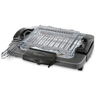De’longhi Bq 60.x Barbecue per L'aperto e Bistecchiera Grill da Tavolo Elettrico Nero, Grigio 1900 W